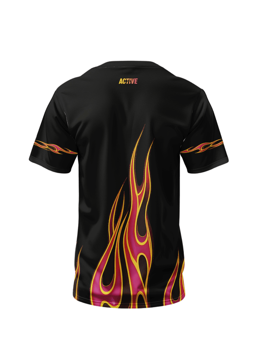 MTB majica RETRO FIRE na kratke rokave